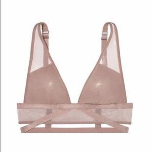 Victoria’s Secret plunge padded shine bralette bra Gold Medium